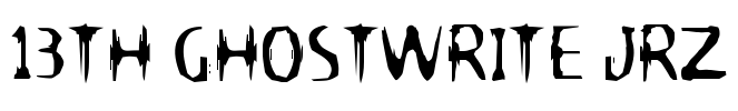 13th Ghostwrite JRZ Font Image