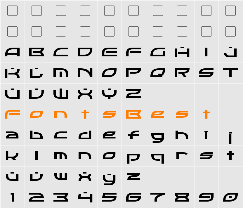 OpTic Character Map