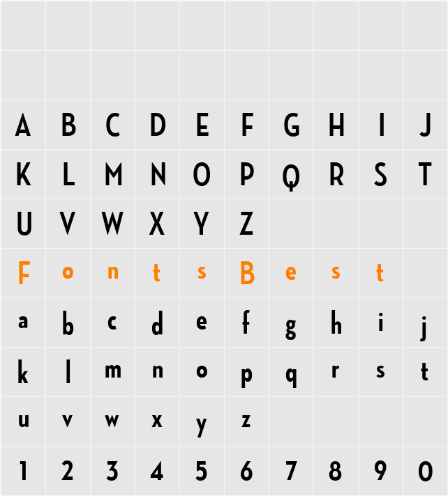 NeutrafaceCondensedPS Character Map