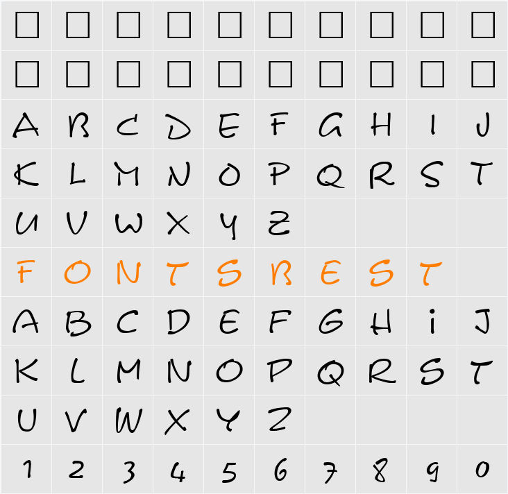 Scribble Character Map
