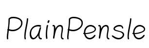 PlainPensle Font Image