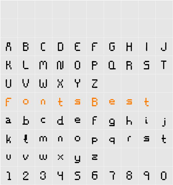 Stencil 8bit Character Map