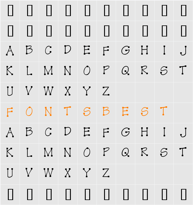 KR Kube Character Map