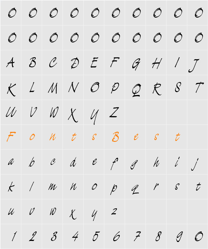 EstherBecker Character Map