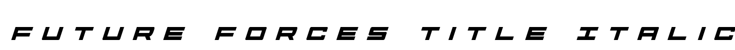 Future Forces Title Italic