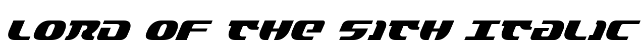 Lord of the Sith Italic