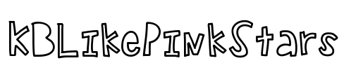 KBLikePinkStars Font Image