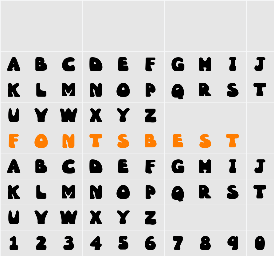 Wobbles Character Map