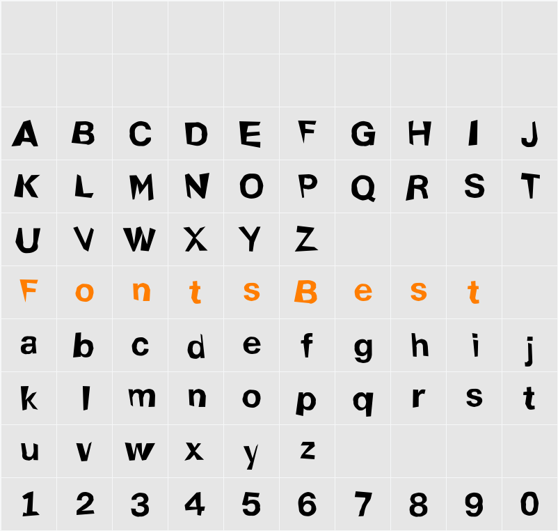 a_ReportSansDst Character Map