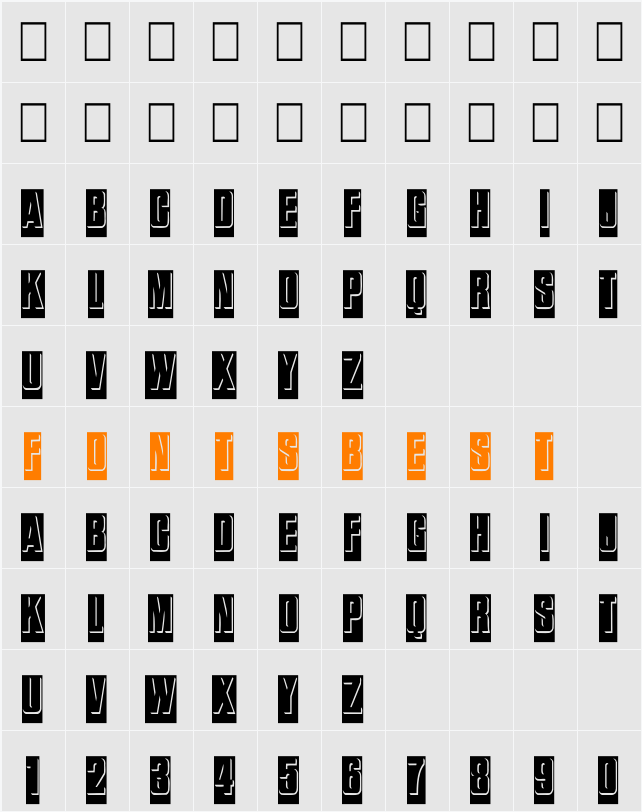 ReliefInReverse Cn Character Map