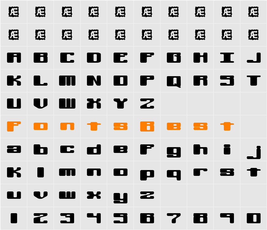 Off Kilter L BRK Character Map