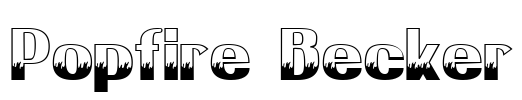 Popfire Becker Font Image