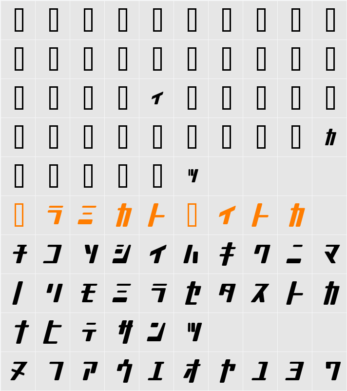 I2MobileSui￿ Character Map