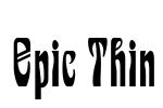 Epic Thin Font Image