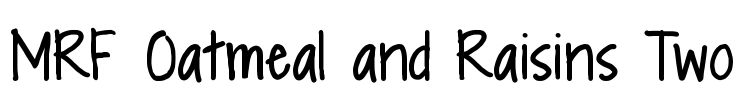 MRF Oatmeal and Raisins Two Font Image