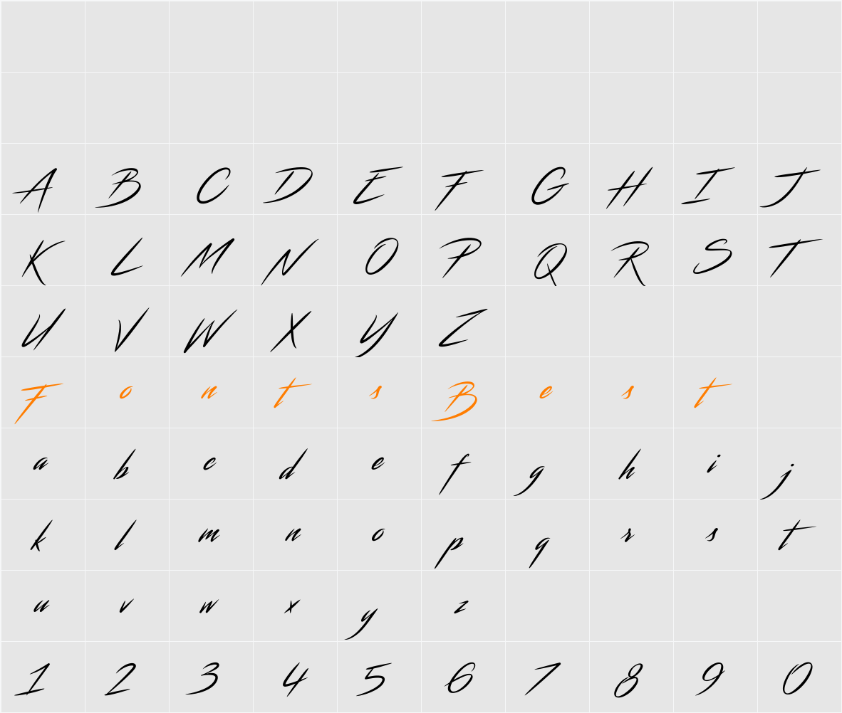 Streamster Character Map