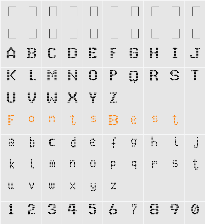 J_EKR_B Character Map