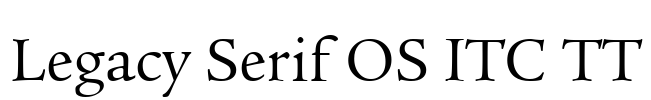 Legacy Serif OS ITC TT Font Image