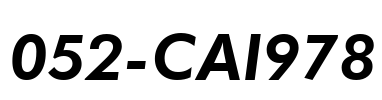 052-CAI978 Font Image