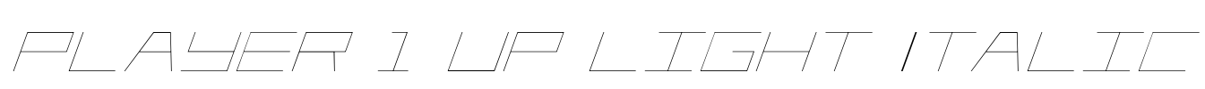 Player 1 Up Light Italic