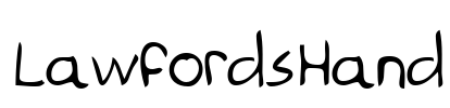 LawfordsHand Font Image