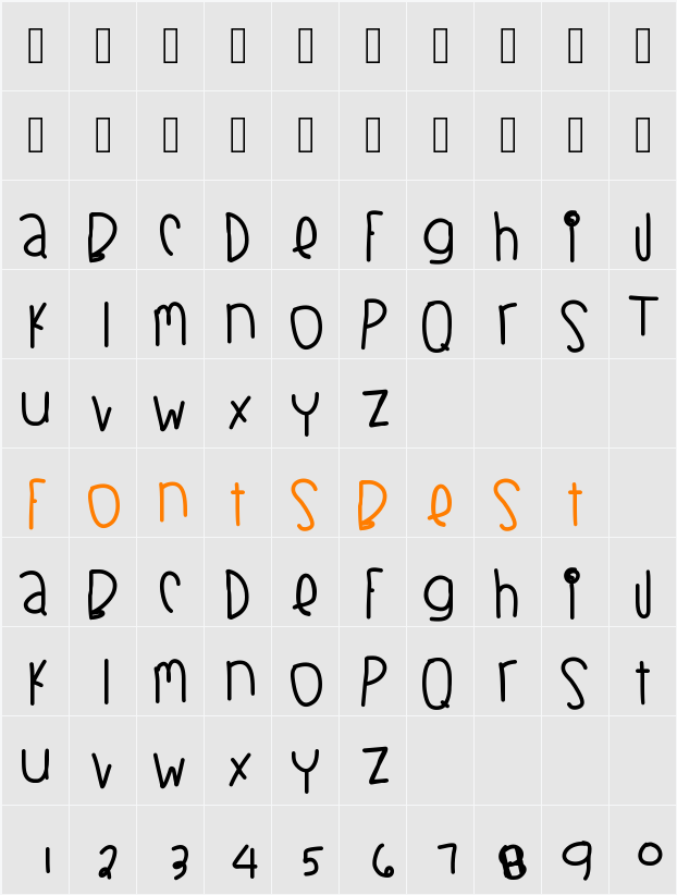 BlackberryBluesThick Character Map