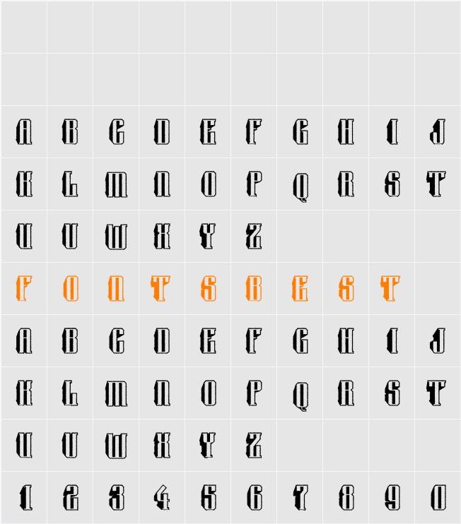 a_Harder3dRgh Character Map