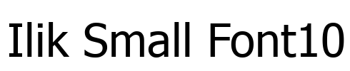 Ilik Small Font10