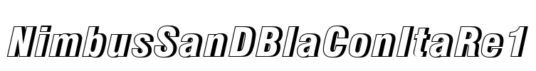NimbusSanDBlaConItaRe1 Font Image
