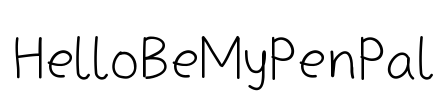 HelloBeMyPenPal Font Image