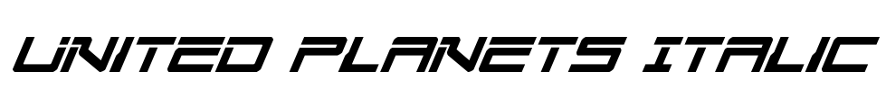 United Planets Italic Font Image