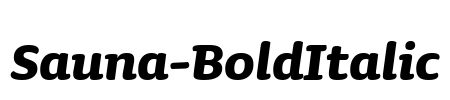 Sauna-BoldItalic