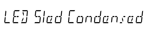 LED Sled Condensed Font Image