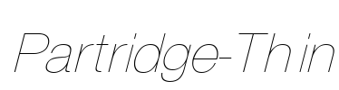 Partridge-Thin Font Image