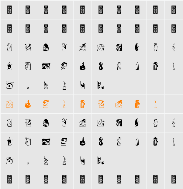formes2 Character Map