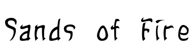 Sands of Fire Font Image