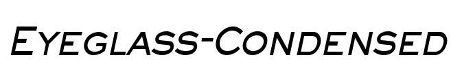 Eyeglass-Condensed Font Image
