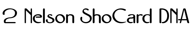 2 Nelson ShoCard DNA Font Image