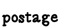 postage Font Image