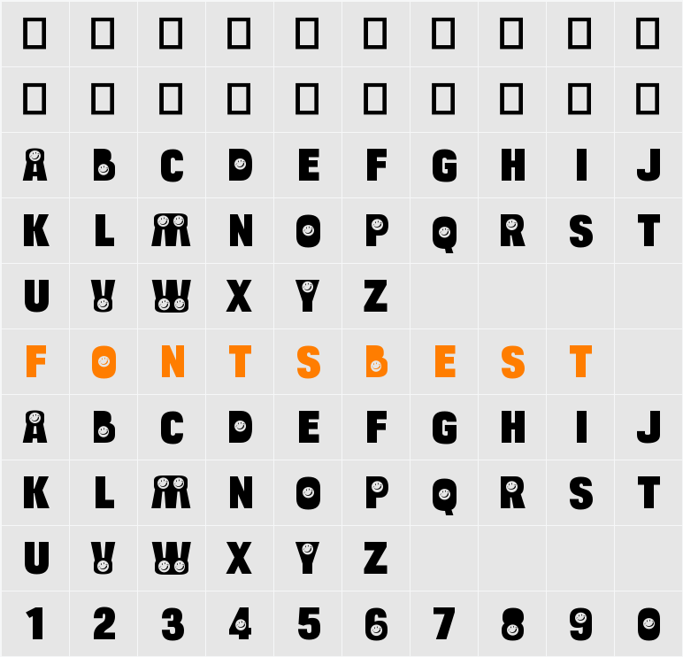 Bulltoad Smile Character Map