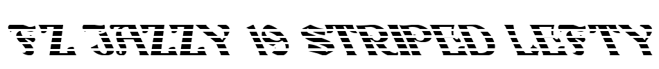 FZ JAZZY 19 STRIPED LEFTY Font Image