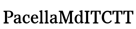 PacellaMdITCTT Font Image