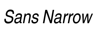 Sans Narrow Font Image