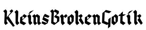 KleinsBrokenGotik Font Image
