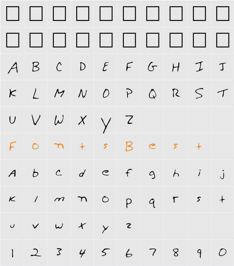 LEHN279 Character Map