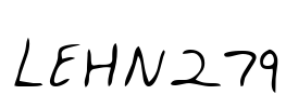 LEHN279 Font Image