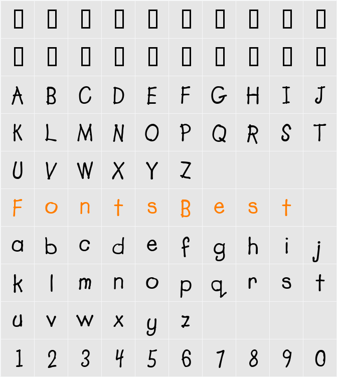 Lemonade ICG Character Map
