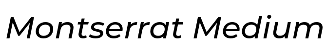 Montserrat Medium Font Image