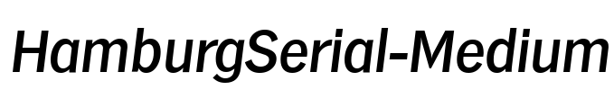 HamburgSerial-Medium Font Image