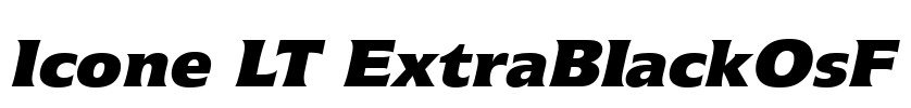 Icone LT ExtraBlackOsF Font Image